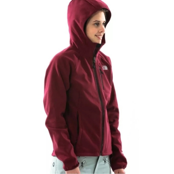 The North Face Jackets & Blazers - The north face windwall burgundy hooded  jacket